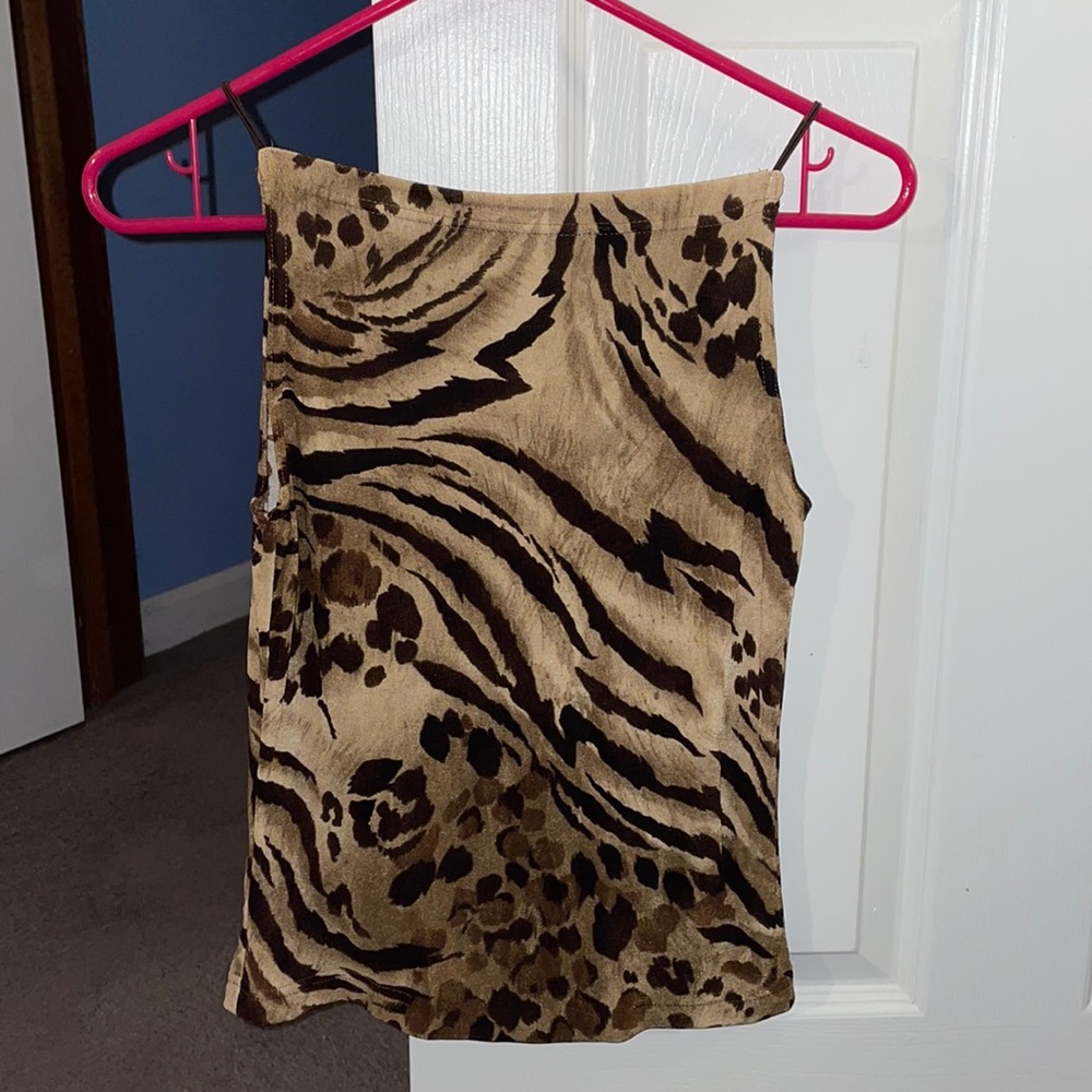 Cheetah print tank top